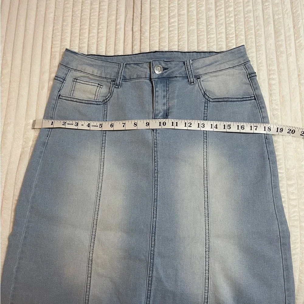 Boutique Denim Midi Skirt | Worn Once - Picture 7 of 10